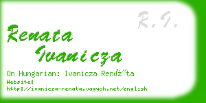 renata ivanicza business card